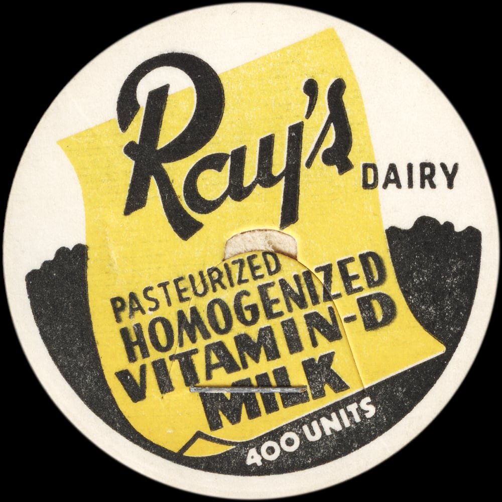 Ray’s Dairy vitamin D milk cap.