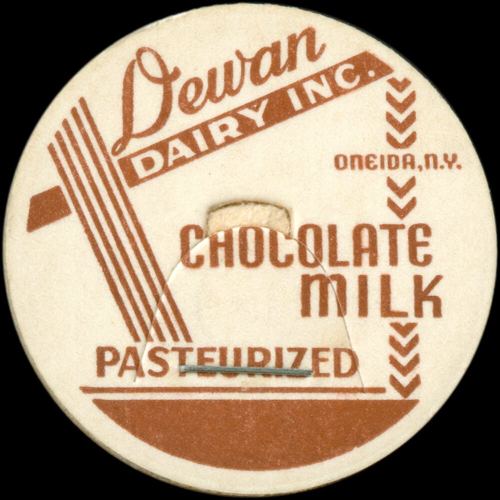 Dewan Dairy chocolate milk cap from Oneida, New York.