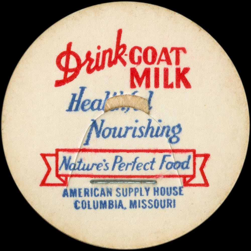 American Supply House goat milk cap from Columbia, Missouri.