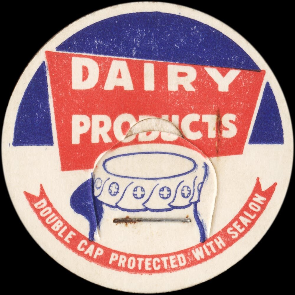 Probst Milk Company buttermilk cap from Lawrenceburg, Indiana.