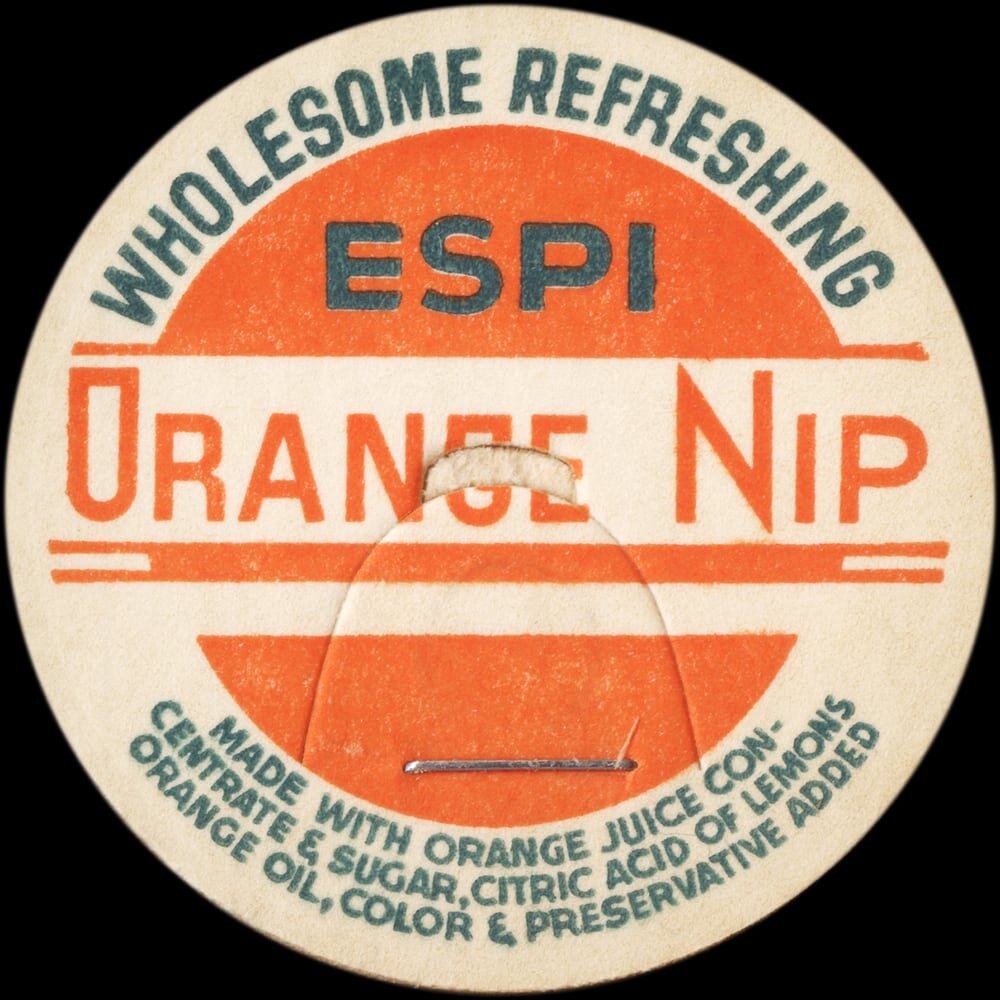 ESPI orange nip cap with orange-juice ingredients.