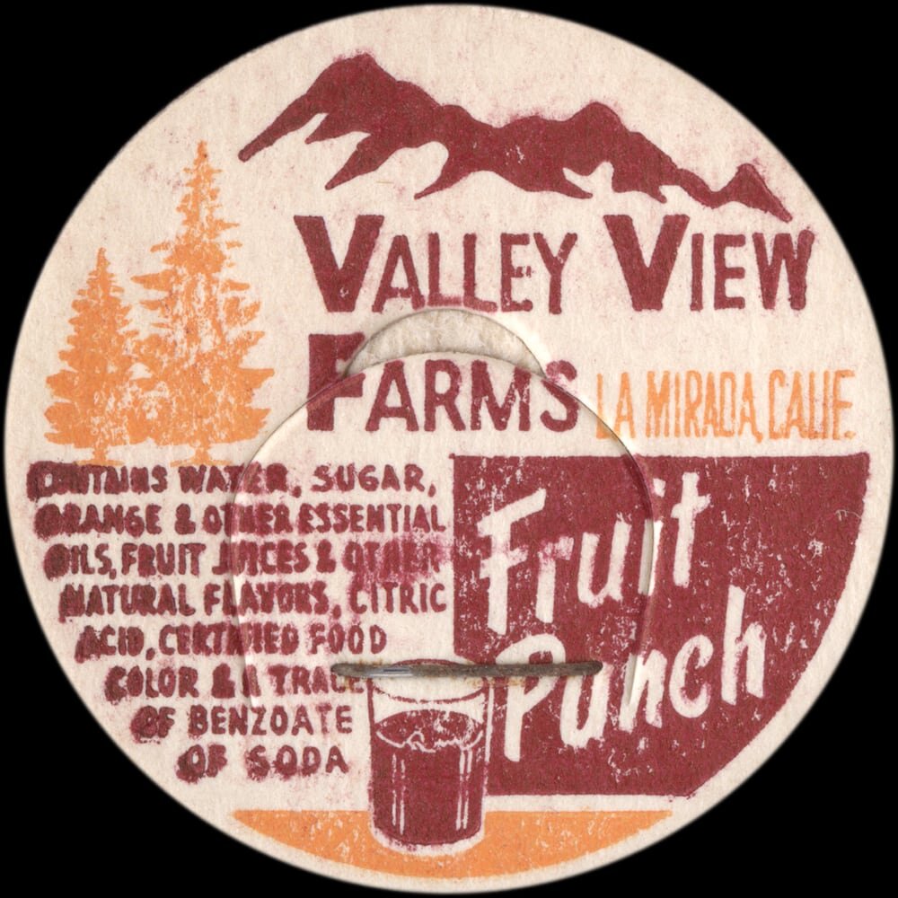 Valley View Farms fruit punch cap from La Mirada, California.