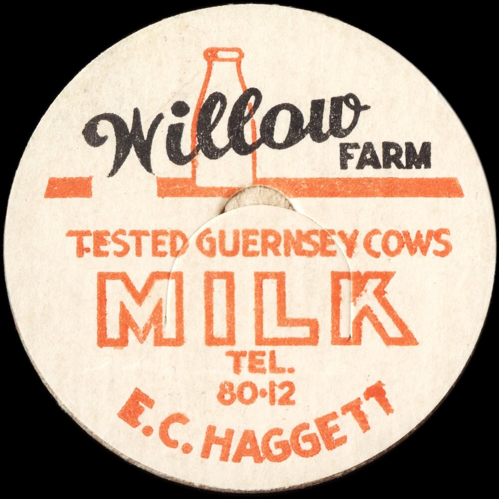 Willow Farm tested Guernsey cows milk cap.