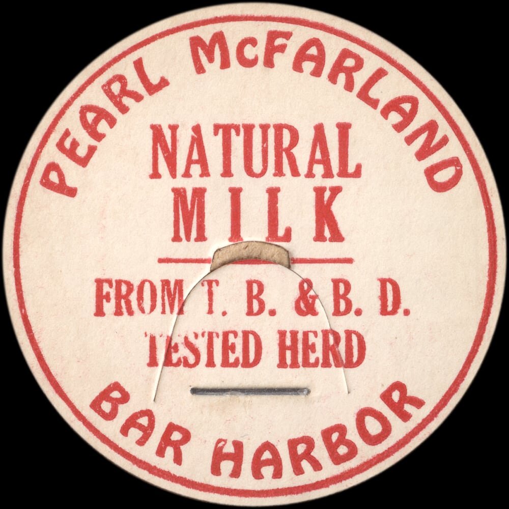 Pearl McFarland natural milk cap from Bar Harbor.