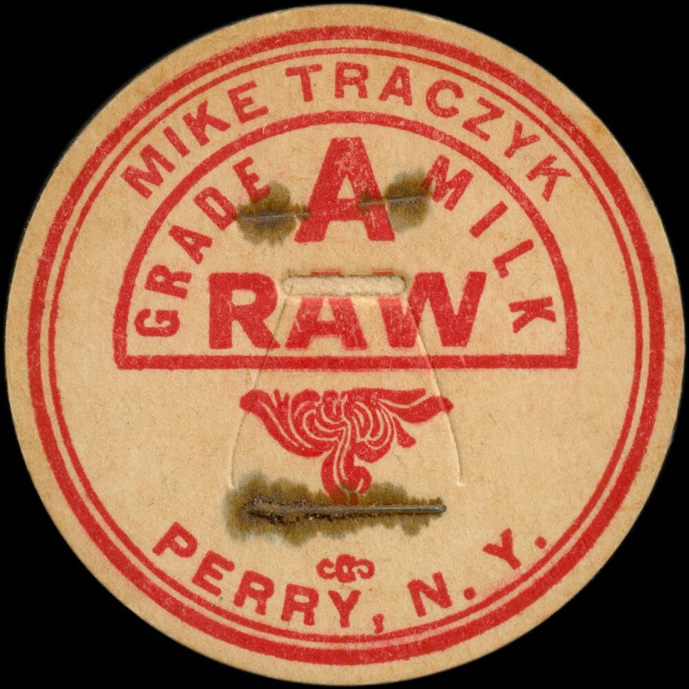 Mike Traczyk Grade A raw milk cap from Perry, New York.