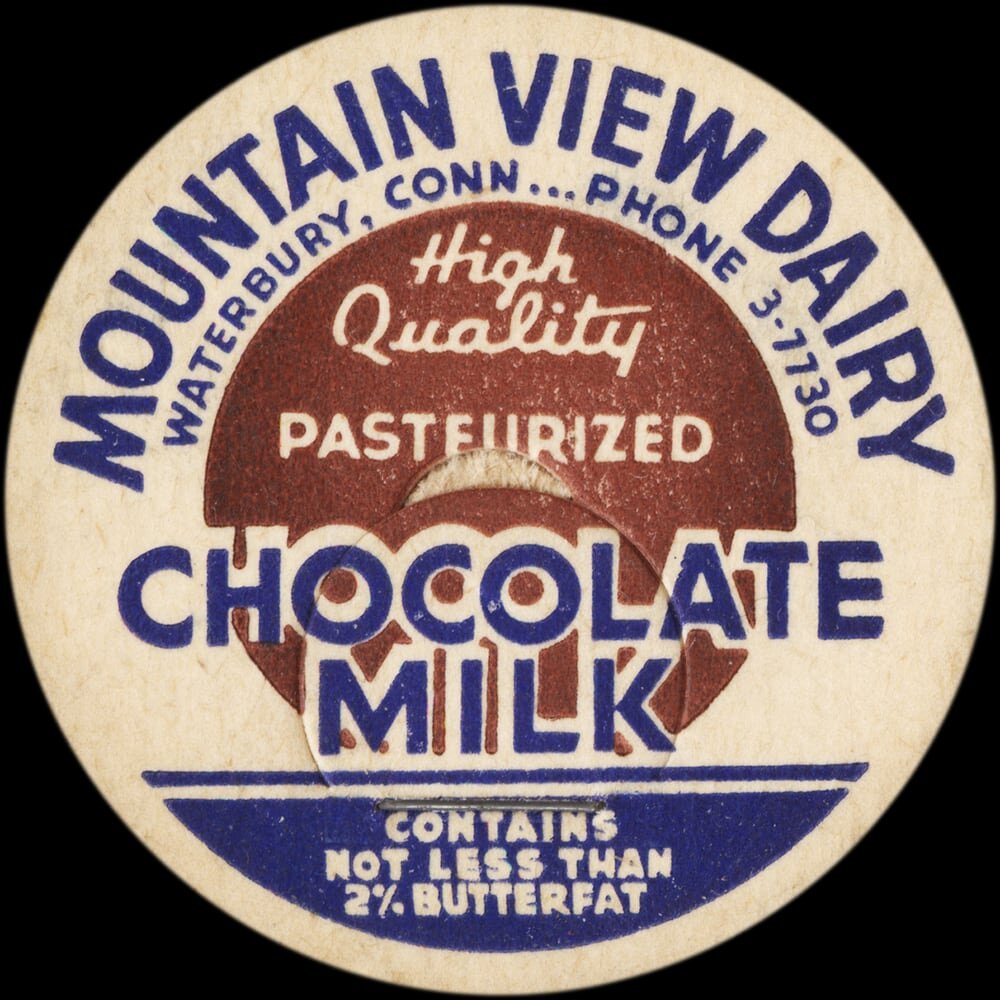 Mountain View Dairy chocolate milk cap from Waterbury, Connecticut.