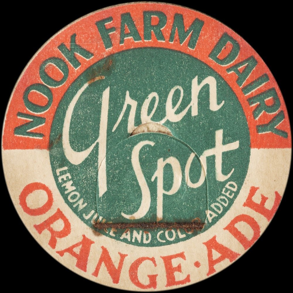 Blue Ribbon Creamery pasteurized milk cap.